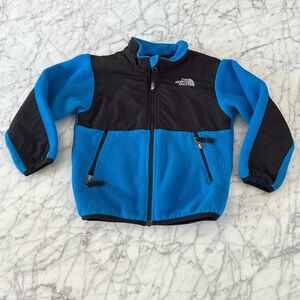 The North Face Boys Long Sleeve Color Block Denali Polartec Fleece Jacket Sz 4T